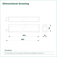 Load image into Gallery viewer, PHILIPS ESSENTIAL SMARTBRIGHT LED BATTEN BN068C G2 (3.6W/7W/10.6W/14W)